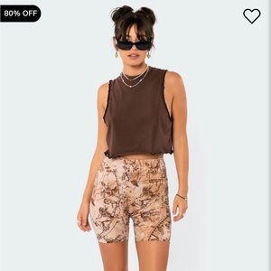 Edikted Horoscope Biker Shorts